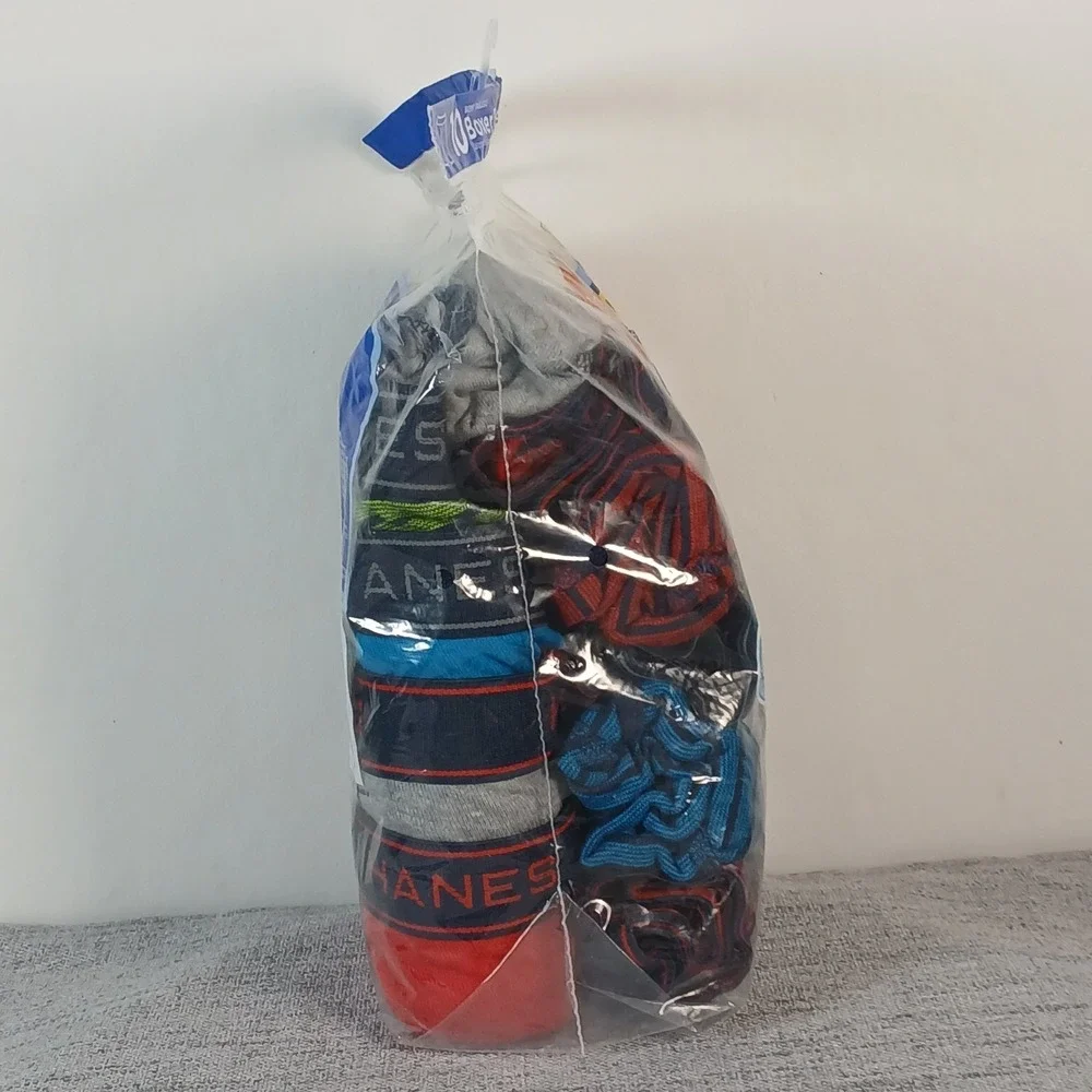 Hanes Large Boys Underwear Boxer Briefs Tagless Cool‎ Comfort Flex 10 Pack